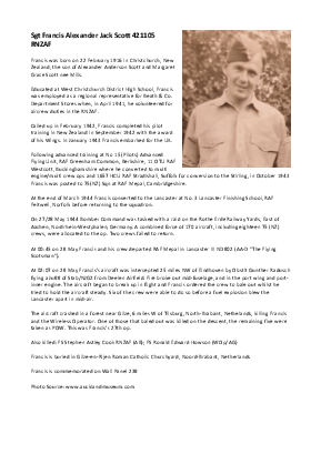 A preview of a PDF biography for Scott, Francis Alexander Jack